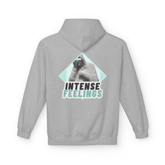 Intense Feelings Unisex Midweight Hoodie - Cyan Print
