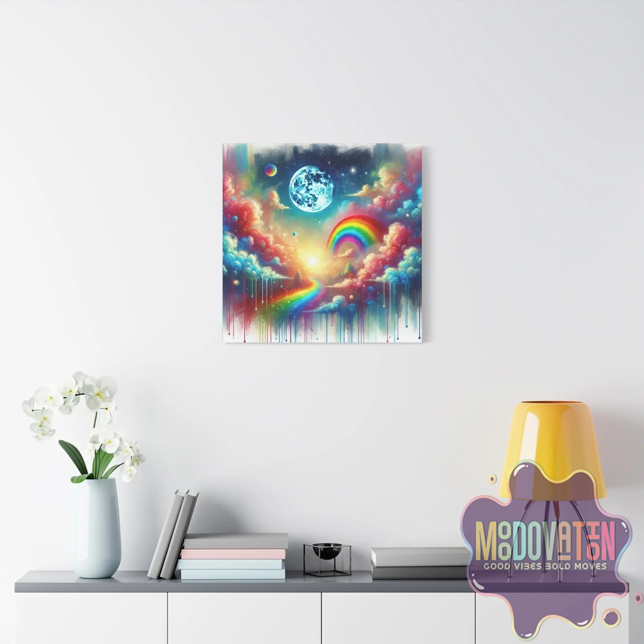 Rainbow Road To Infinity Matte Canvas - MOODOVATION