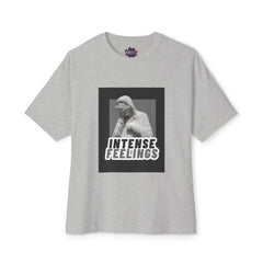 Intense Feelings – Grey Print Unisex Oversized Tee