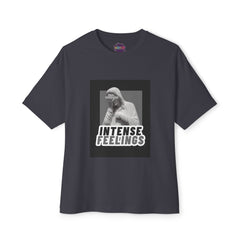 Intense Feelings – Grey Print Unisex Oversized Tee