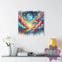 Rainbow Road To Infinity Matte Canvas - MOODOVATION