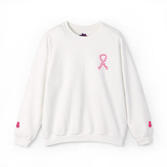 Courage, Strength & Faith – Breast Cancer Awareness Unisex Crewneck Sweatshirt