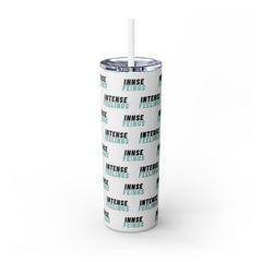 Intense Feelings - Cyan Print Skinny Tumbler