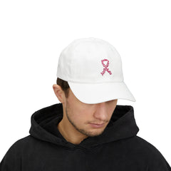 Breast Cancer Awareness Embroidered Ribbon Classic Dad Hat