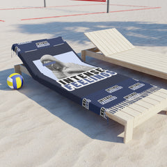 Intense Feelings - Navy Blue Boho Beach Towel