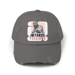 Intense Feelings - Pink Rose Print Vintage Distressed Hat