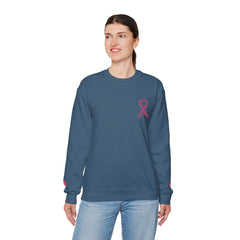 Courage, Strength & Faith – Breast Cancer Awareness Unisex Crewneck Sweatshirt