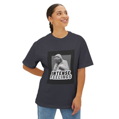 Intense Feelings – Grey Print Unisex Oversized Tee