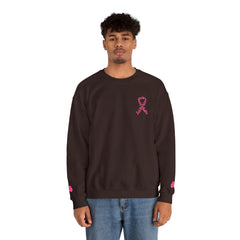 Courage, Strength & Faith – Breast Cancer Awareness Unisex Crewneck Sweatshirt