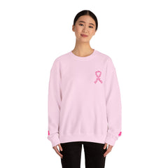 Courage, Strength & Faith – Breast Cancer Awareness Unisex Crewneck Sweatshirt