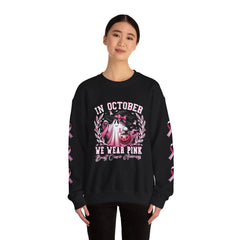 In October We Wear Pink – Breast Cancer Awareness Unisex Crewneck Sweatshirt