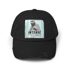 Intense Feelings - Cyan Print Vintage Distressed Hat