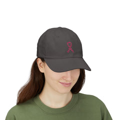 Breast Cancer Awareness Embroidered Ribbon Classic Dad Hat
