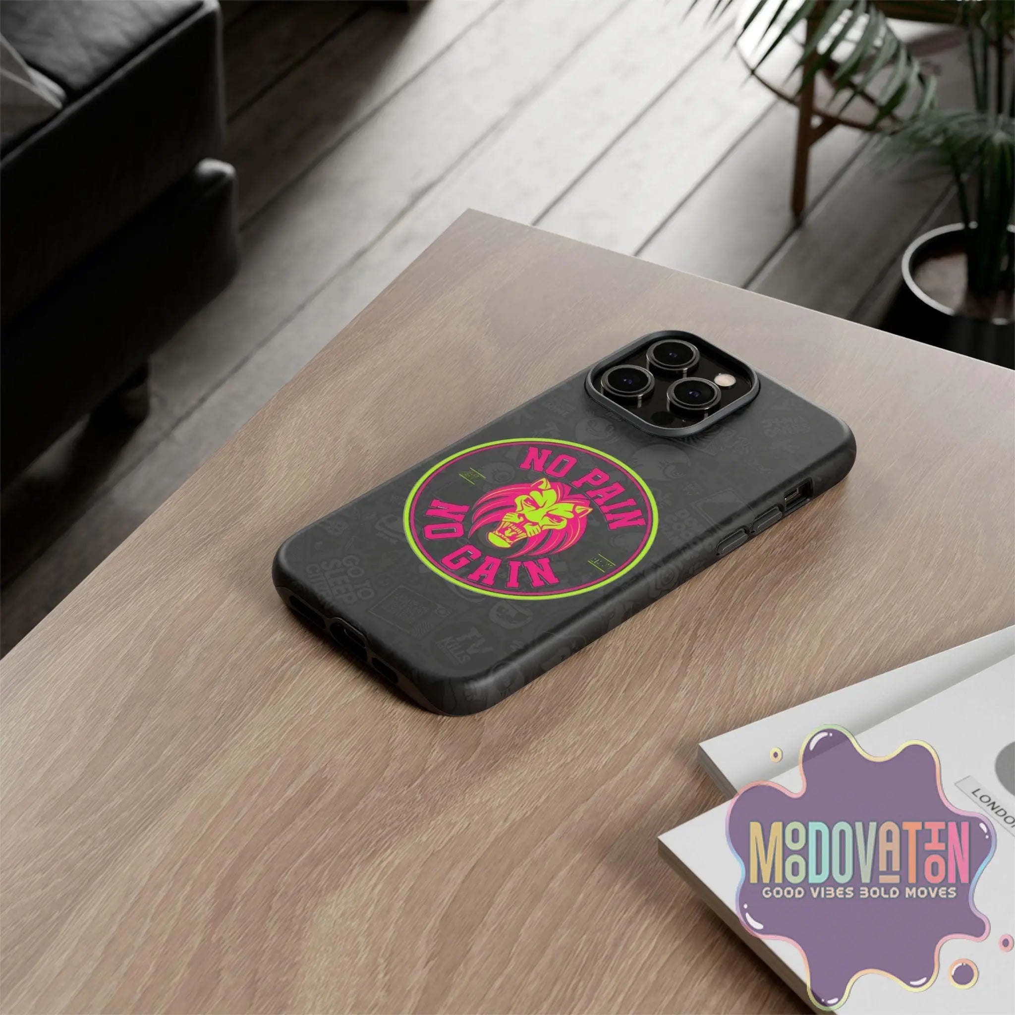 No Pain No Gain Phone Case - Black - MOODOVATION