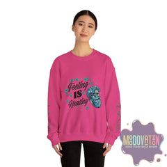 Feeling Is Healing Unisex Heavy Blend Crewneck Sweatshirt - MOODOVATION