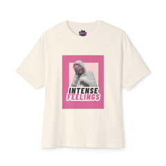 Intense Feelings – Pink Print Unisex Oversized Tee