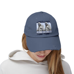 Intense Feelings - Navy Print Vintage Distressed Hat