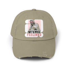 Intense Feelings - Pink Rose Print Vintage Distressed Hat