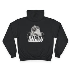 Intense Feelings Champion Unisex Hoodie - Grey Print