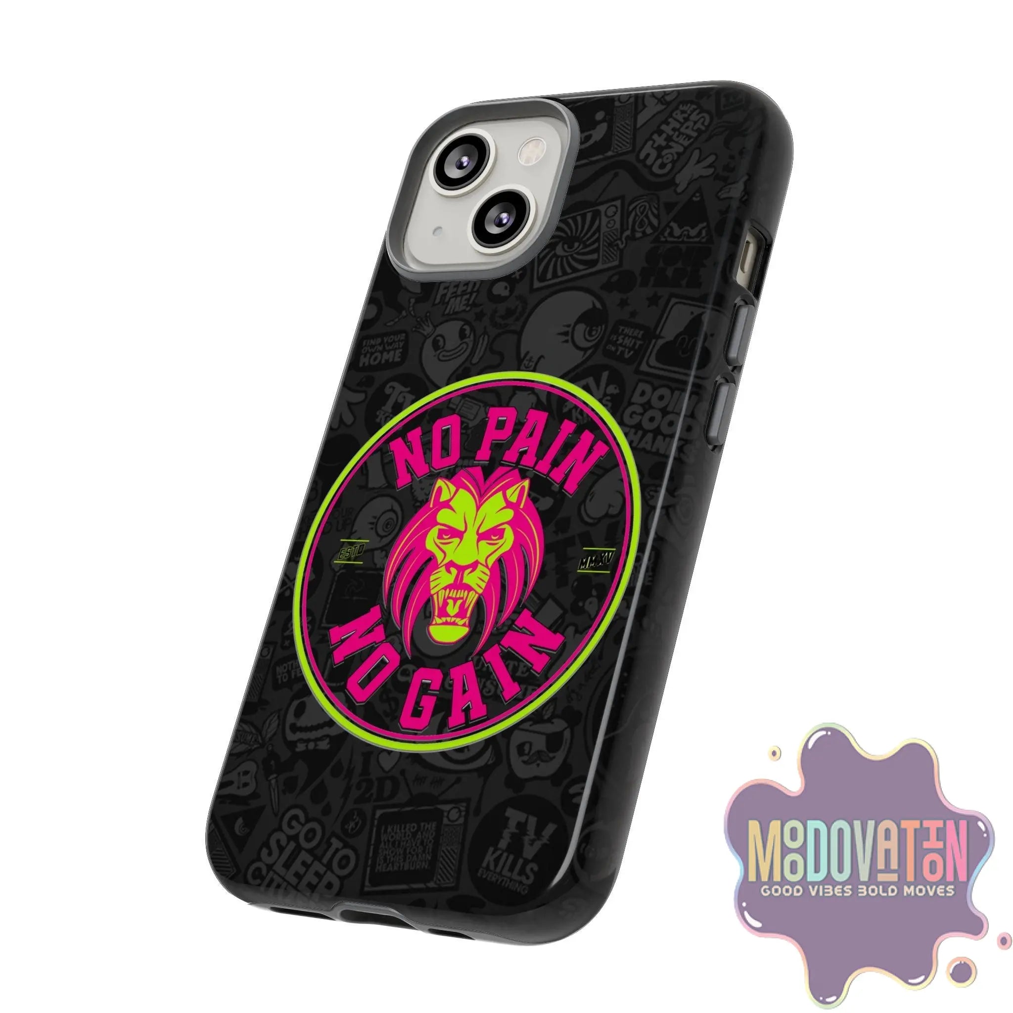 No Pain No Gain Phone Case - Black - MOODOVATION