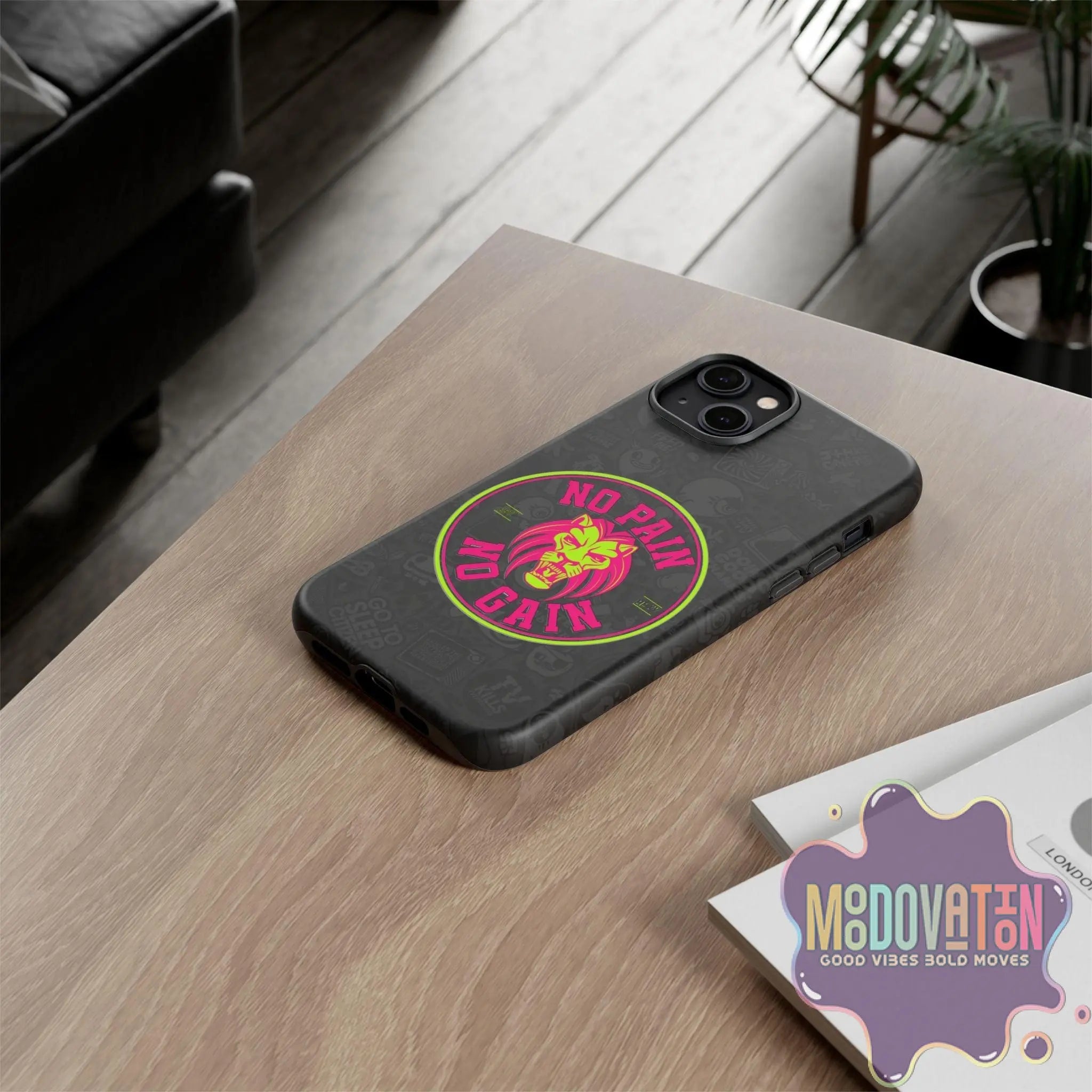 No Pain No Gain Phone Case - Black - MOODOVATION