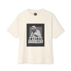 Intense Feelings – Grey Print Unisex Oversized Tee