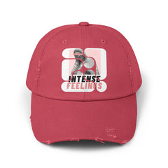 Intense Feelings - Pink Rose Print Vintage Distressed Hat