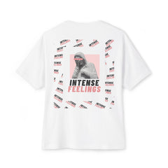 Intense Feelings – Rose Pink Print Unisex Oversized Tee