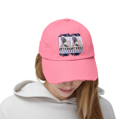 Intense Feelings - Navy Print Vintage Distressed Hat
