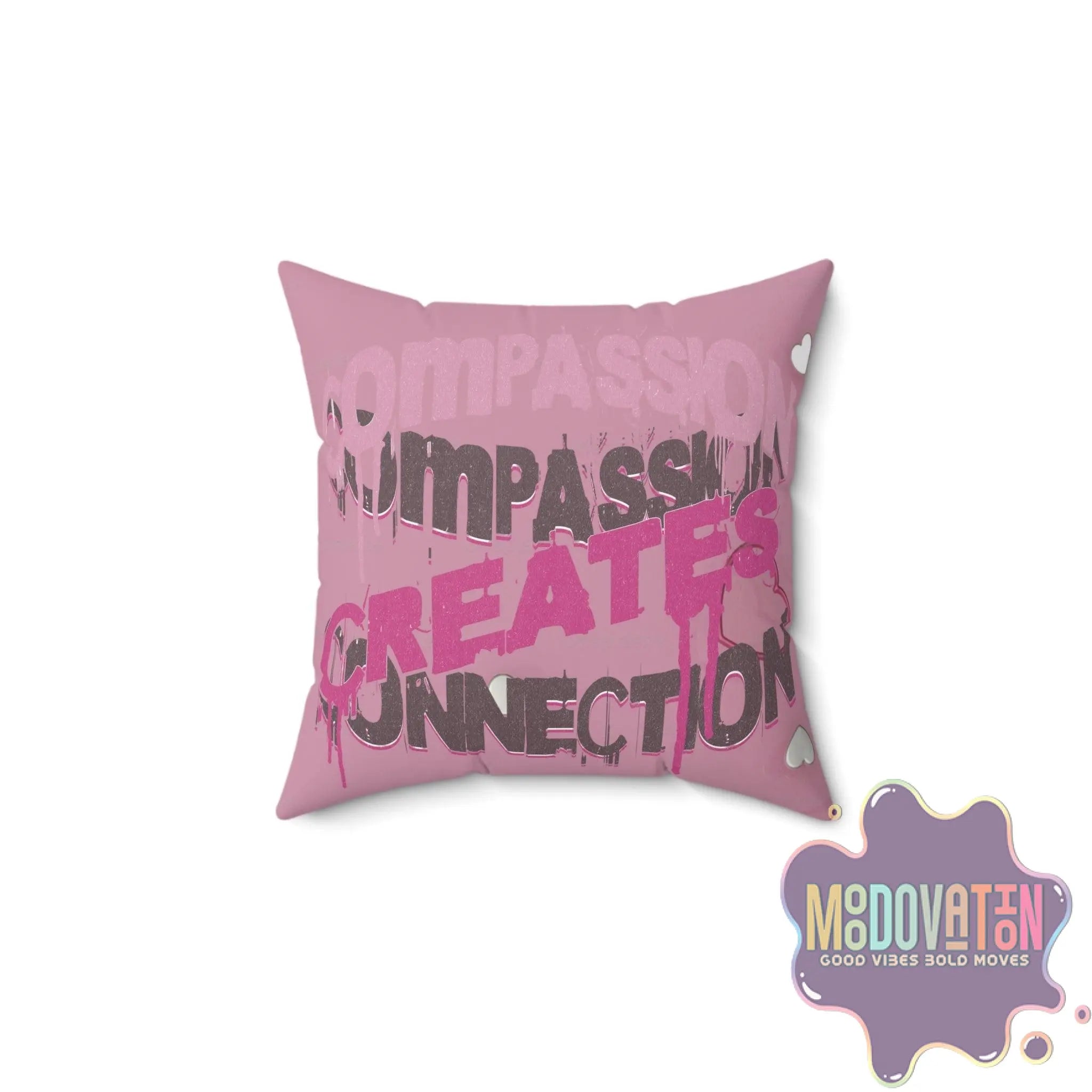Compassion Faux Suede Square Pillow - MOODOVATION
