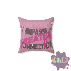 Compassion Faux Suede Square Pillow - MOODOVATION