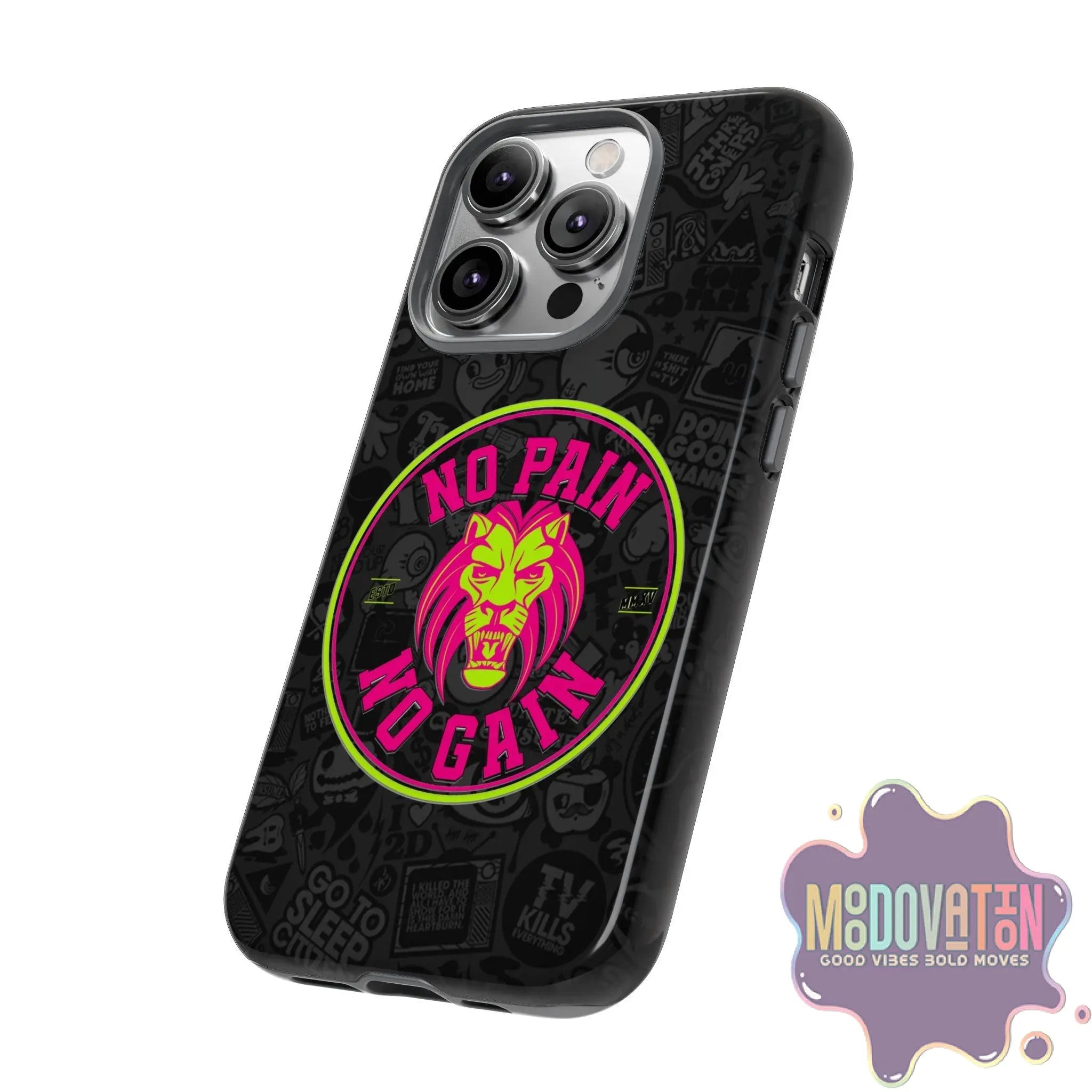No Pain No Gain Phone Case - Black - MOODOVATION