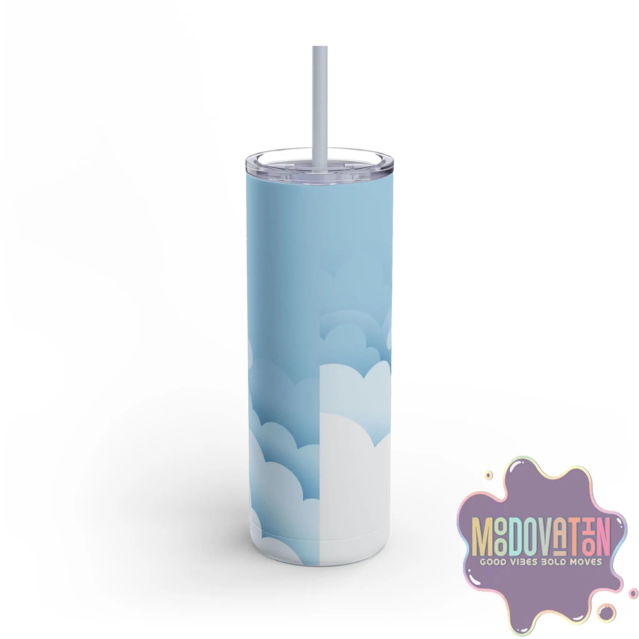 Good Things Skinny Matte Tumbler 20oz-  Sky Blue - MOODOVATION
