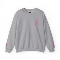 Courage, Strength & Faith – Breast Cancer Awareness Unisex Crewneck Sweatshirt