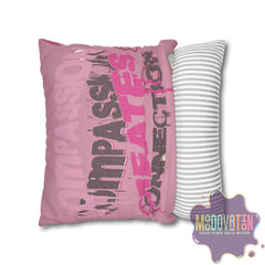 Compassion Faux Suede Square Pillowcase - MOODOVATION