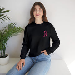 Courage, Strength & Faith – Breast Cancer Awareness Unisex Crewneck Sweatshirt