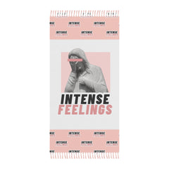 Intense Feelings - Rose Pink Boho Beach Towel