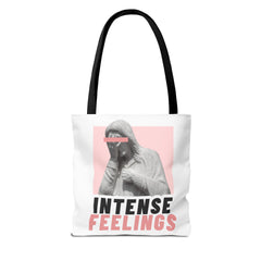 Intense Feelings Tote Bag - White Print