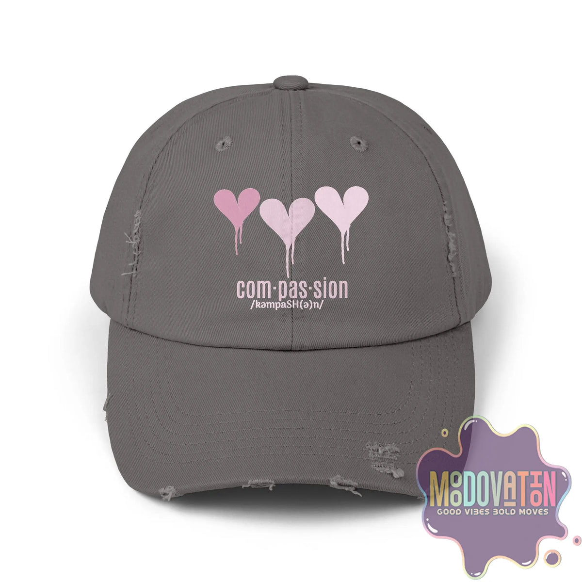 Compassion - Unisex Distressed Vintage Hat - MOODOVATION