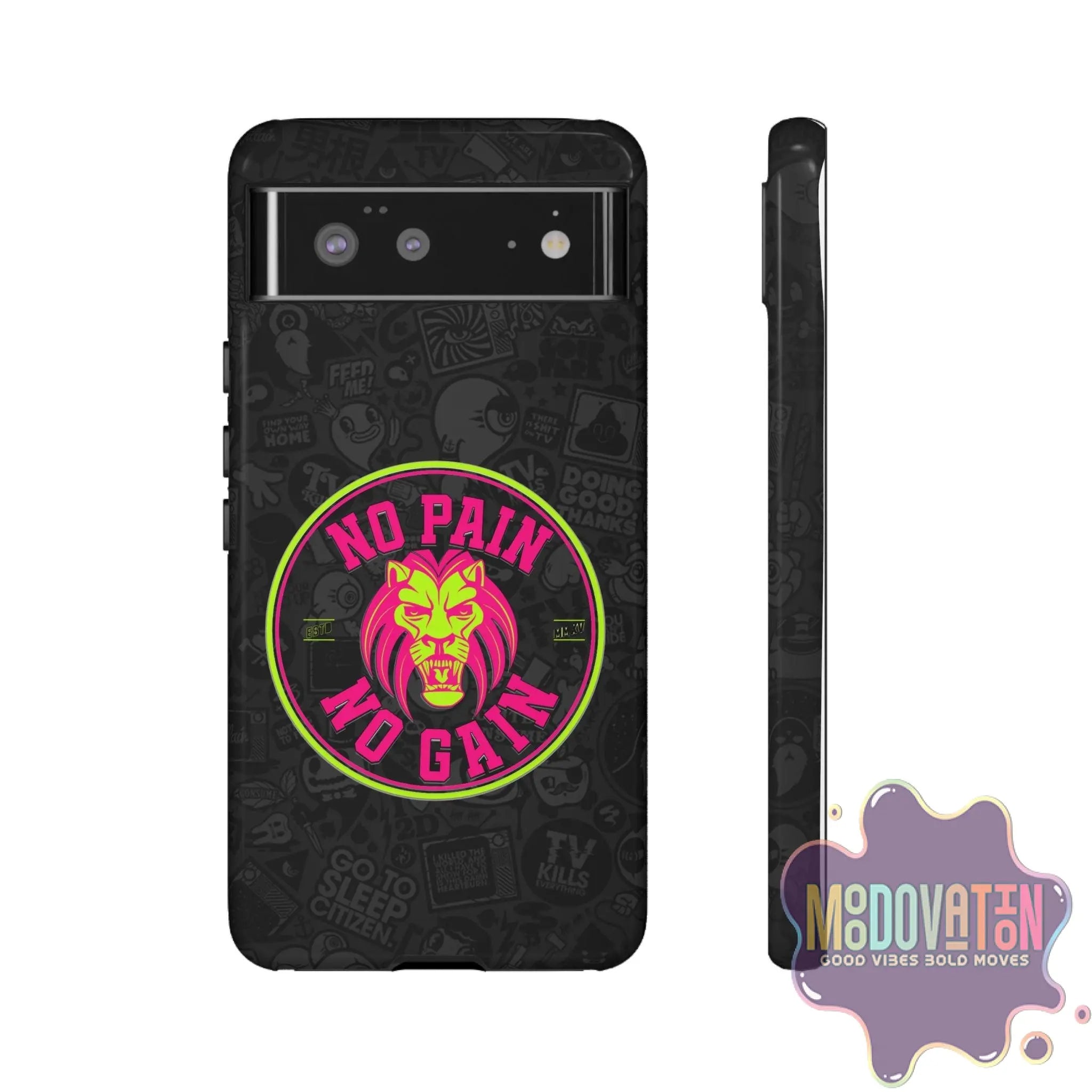 No Pain No Gain Phone Case - Black - MOODOVATION