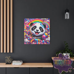 Drippy Delight Panda Matte Canvas - MOODOVATION