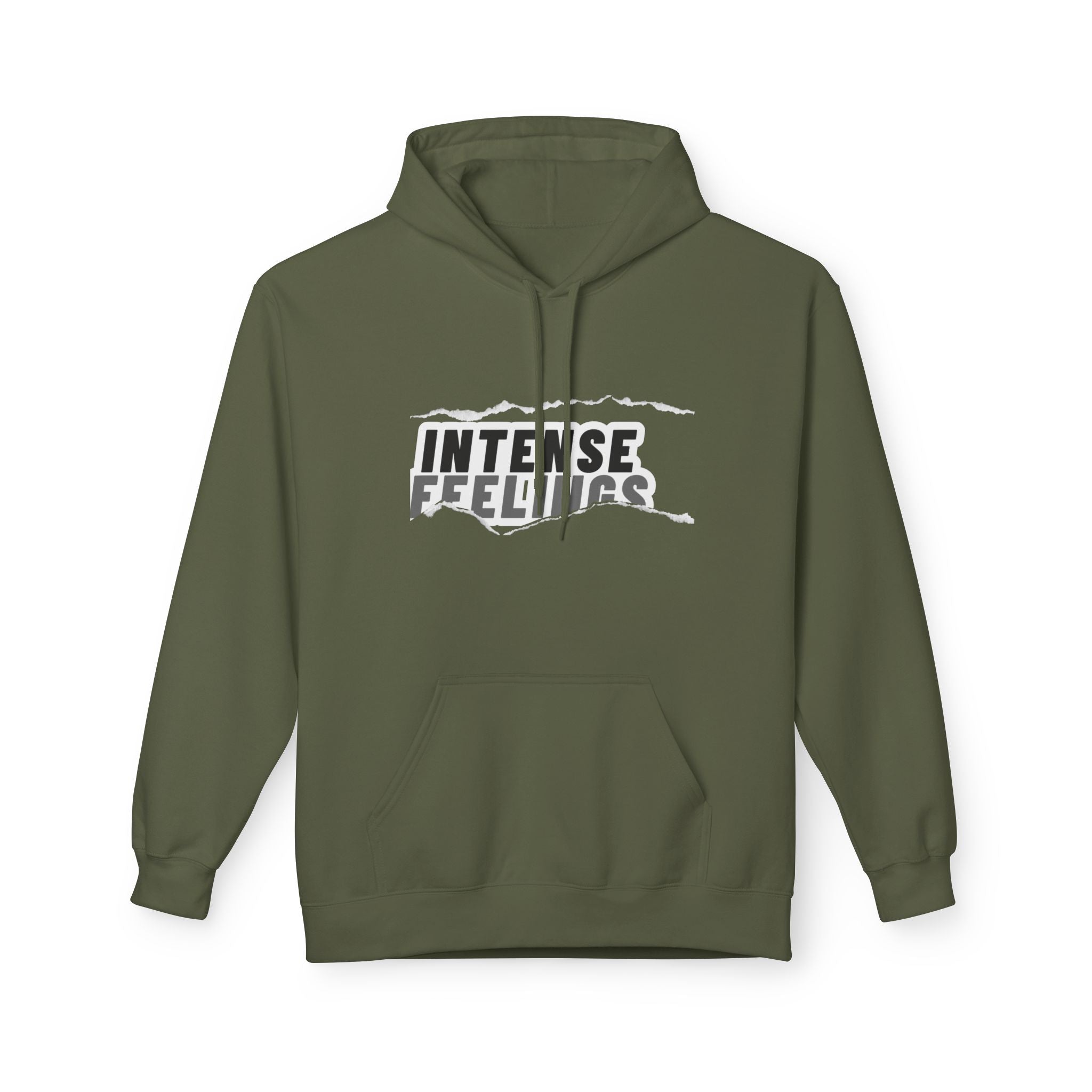 Intense Feelings Unisex Midweight Hoodie - Grey Print