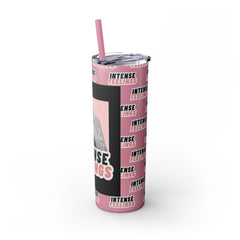 Intense Feelings - Black/Rose Pink Print Skinny Tumbler