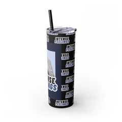 Intense Feelings - Navy Blue Print Skinny Tumbler