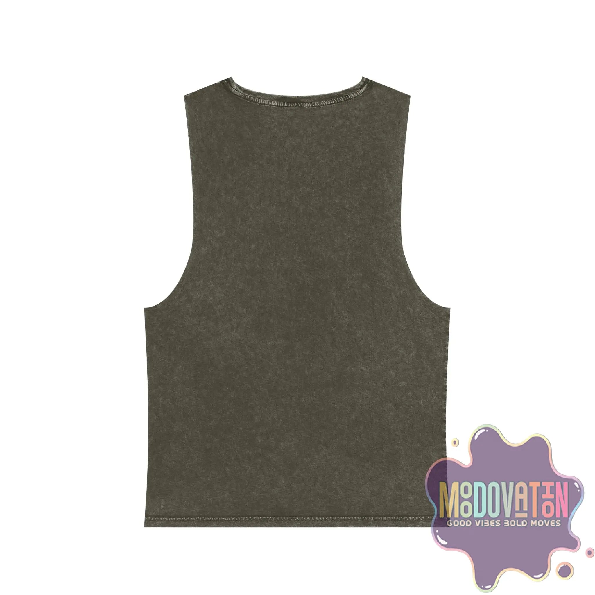 Good Vibes Bold Moves Stonewash Unisex Tank Top – Brand Edition Moodovation