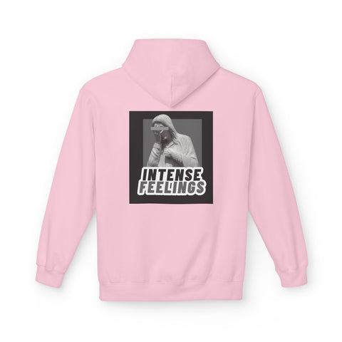 Intense Feelings Unisex Midweight Hoodie - Grey Print