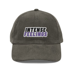 Intense Feelings - Vintage Corduroy Embroidery Hat