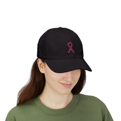 Breast Cancer Awareness Embroidered Ribbon Classic Dad Hat