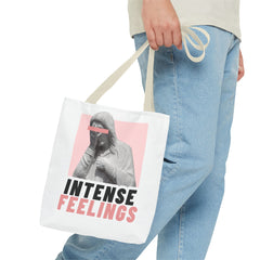 Intense Feelings Tote Bag - White Print
