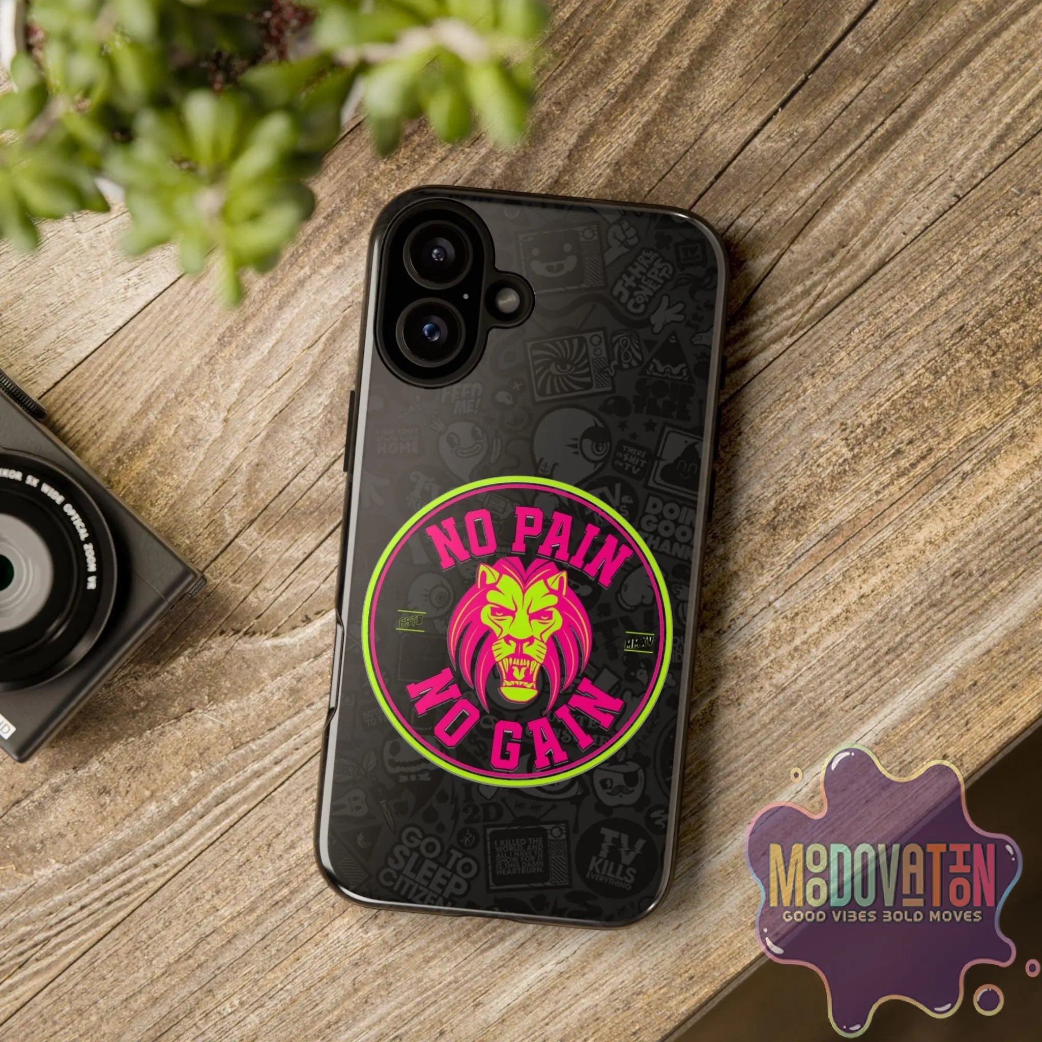 No Pain No Gain Phone Case - Black - MOODOVATION